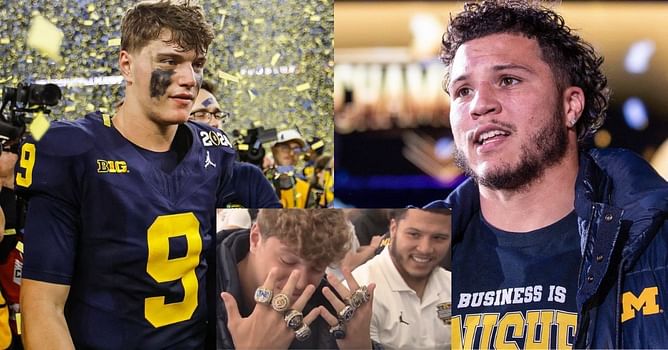WATCH: NFL-bound J.J. McCarthy and Blake Corum flaunt Michigan's national championship rings ahead of spring game