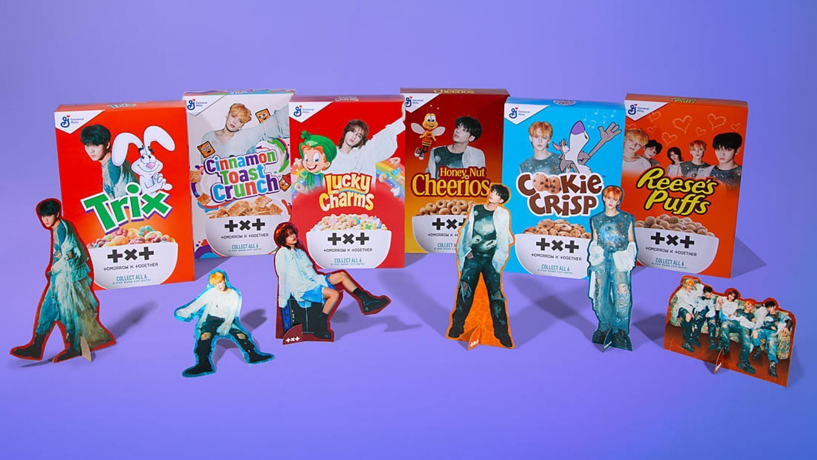 TXT collaborates with General Mills for a set of special-edition cereal boxes like Reese