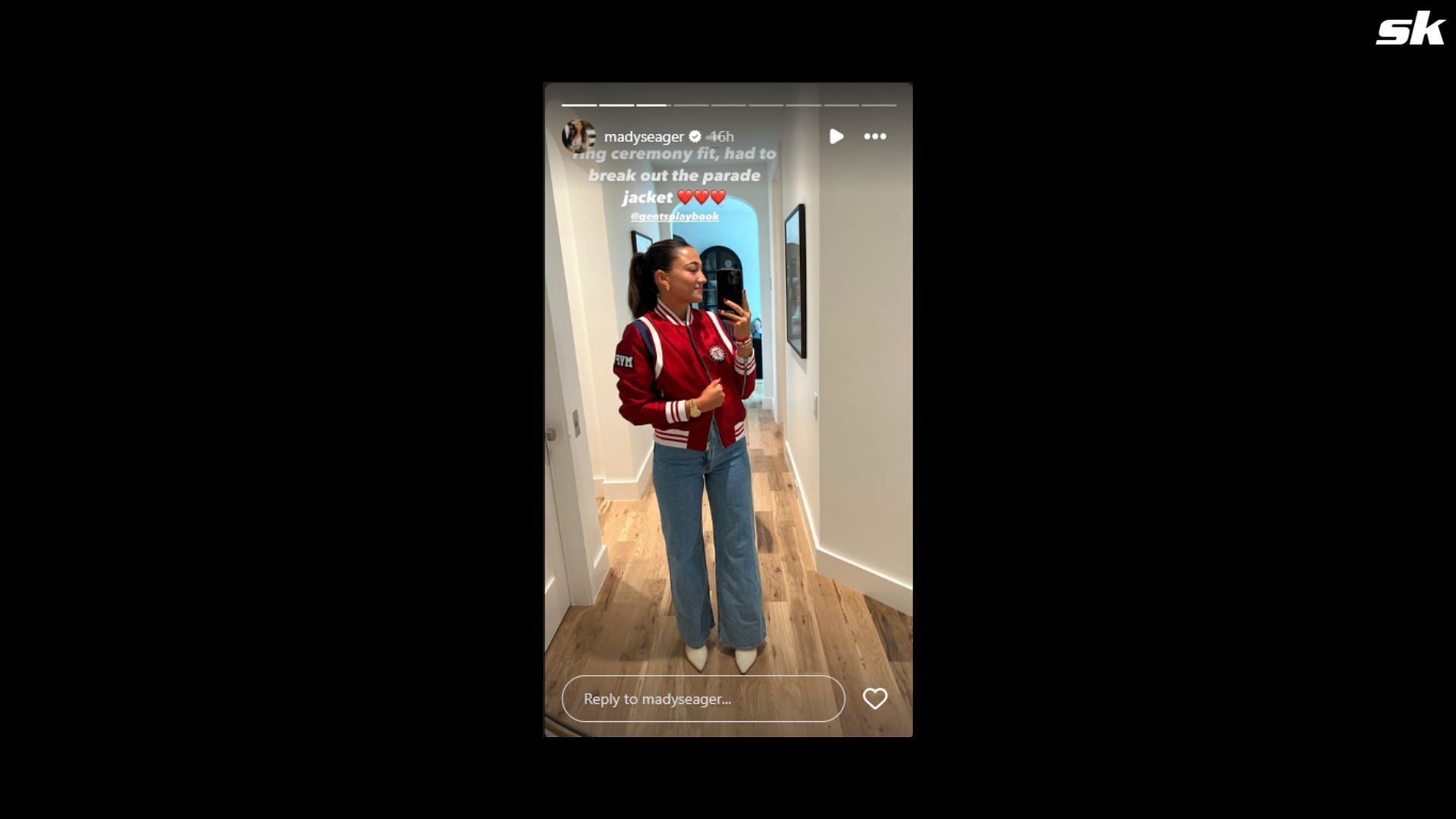 Screenshot from Madisyn Seager&#039;s story on Instagram
