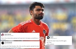 "I hope this team loses the WC again" - Fans surprised by Rinku Singh's exclusion from Indian 2024 T20 World Cup squad