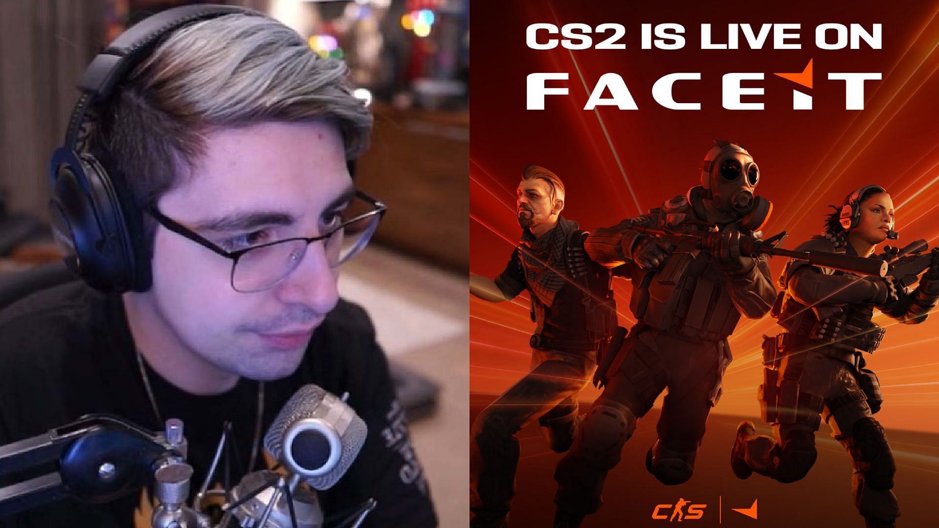 Shroud talks about FACEIT in CS2 (Image via FACEIT.com, Shroud/Twitch)