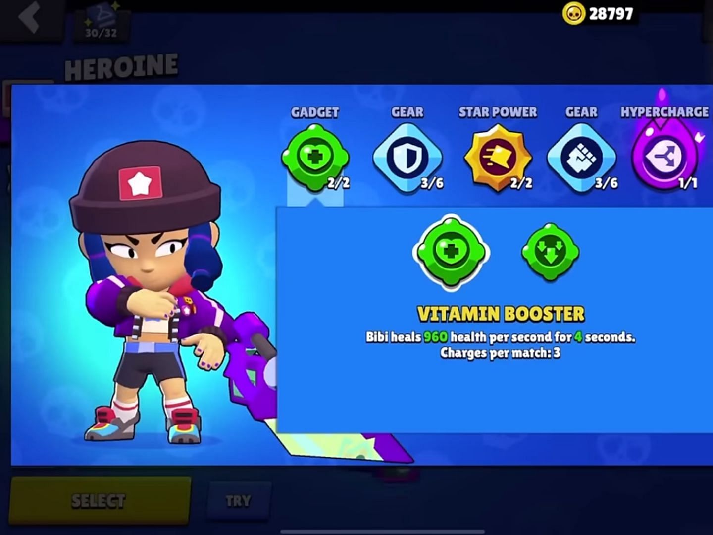 Vitamin Booster Gadget for Bibi (Image via Supercell)