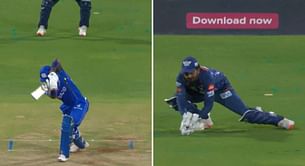 [Watch] Hardik Pandya departs for golden duck as KL Rahul takes low catch in LSG vs MI IPL 2024 clash