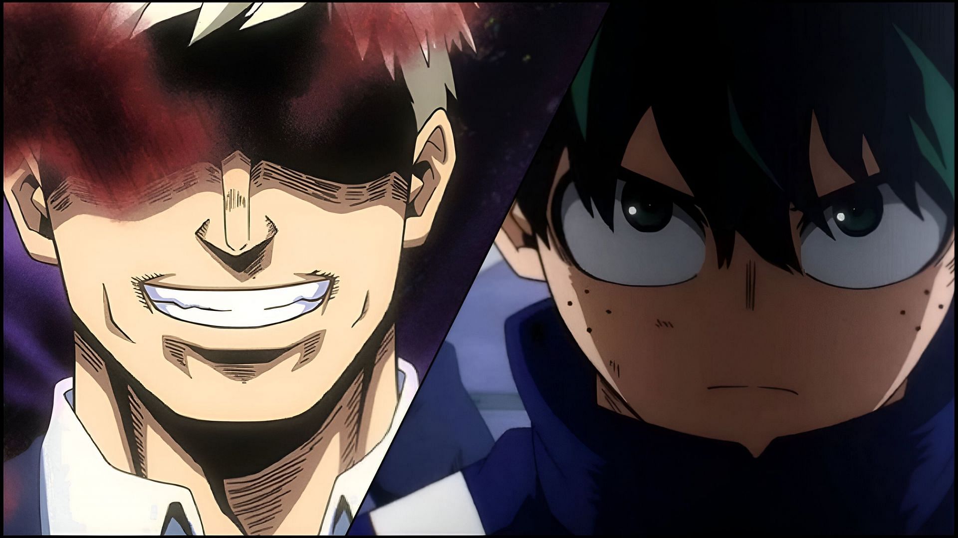 All For One and Deku, as seen in My Hero Academia (Image via Bones)