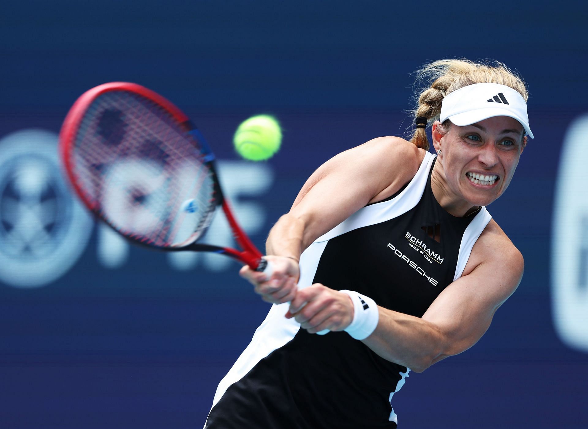 Angelique Kerber in action during Miami Open 2024