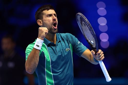 Novak Djokovic at the 2023 Nitto ATP Finals