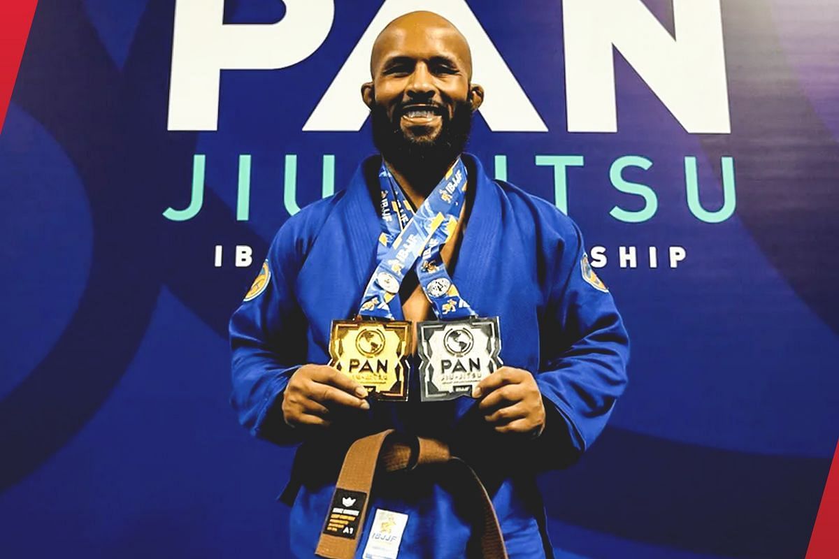 Demetrious Johnson winning gold and silver at the 2024 IBJJF Pans