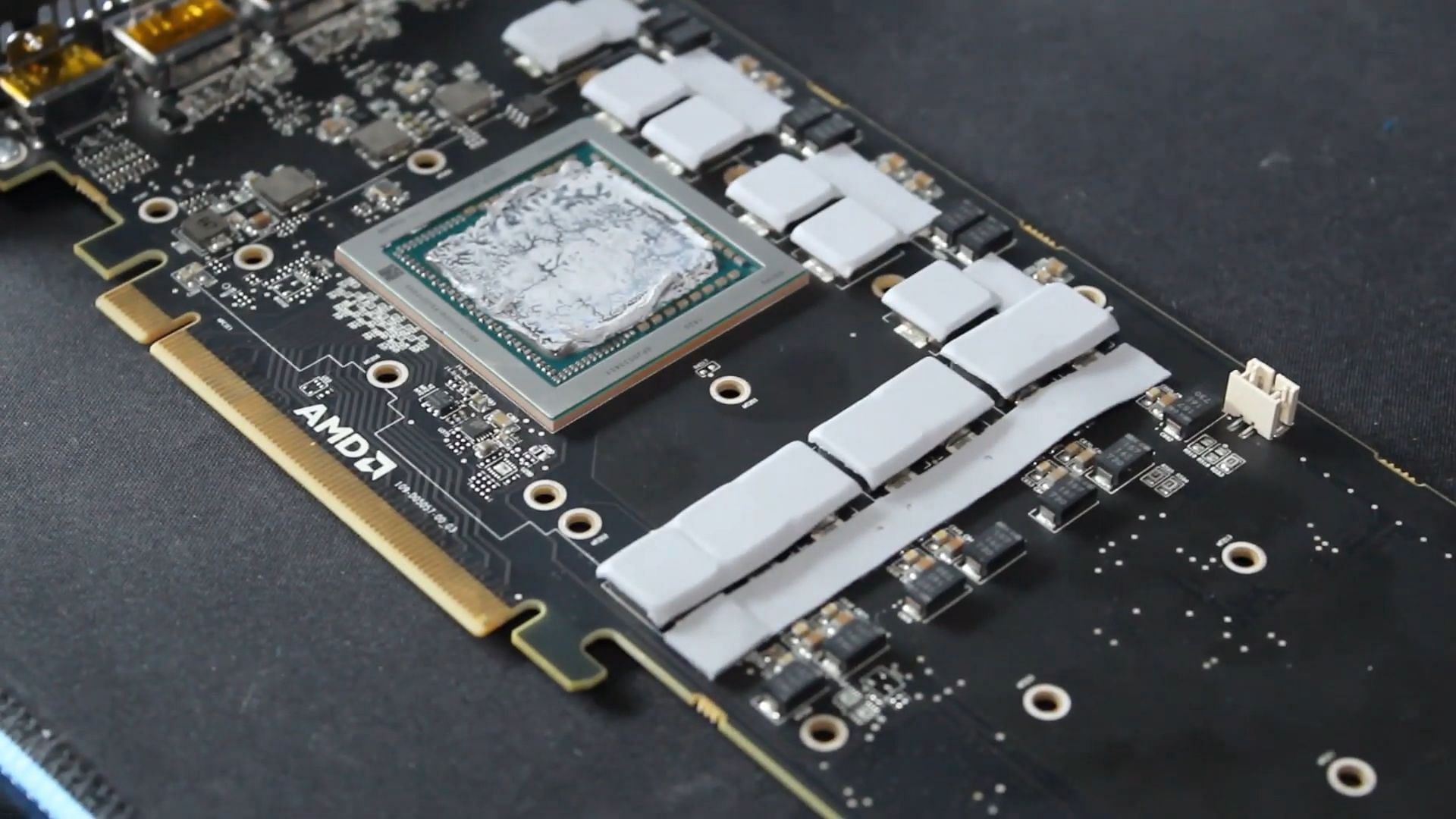 AMD RX Vega 64 GPU die (Image via Liquid Cooled/YouTube)