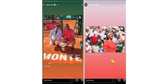 Novak Djokovic's Instagram story