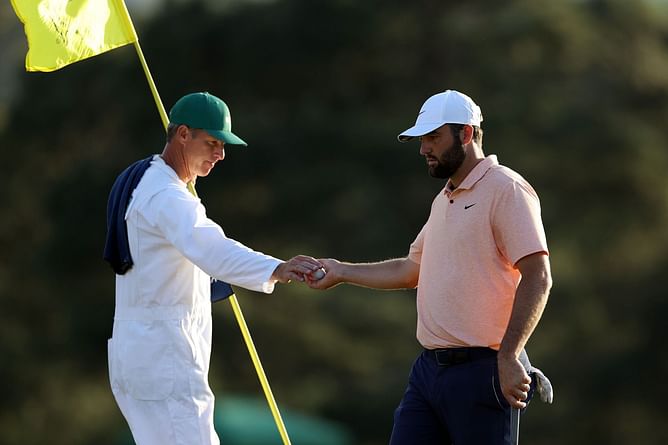 WATCH: Scottie Scheffler’s caddie Ted Scott recreates iconic Leo Messi picture with a piece of Masters memorabilia