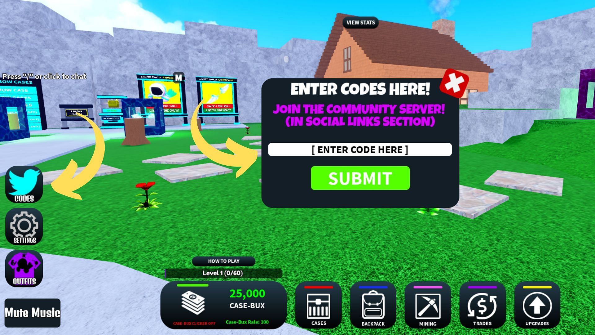 You can use codes in Trade Clicker to do a variety of things in the game (Image via Roblox || Sportskeeda)