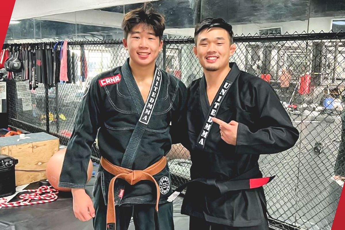 Adrian Lee (L) with brother Christian Lee (R) 