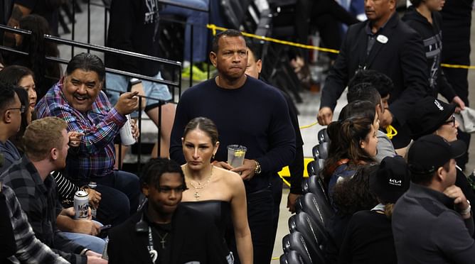 PHOTO: Former Yankee Alex Rodriguez spotted courtside with NFL's Justin Jefferson at Timberwolves game