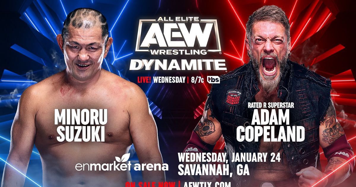 Adam Copeland vs. Minoru Suzuki took place in January 2024 [Image from Tony Khan