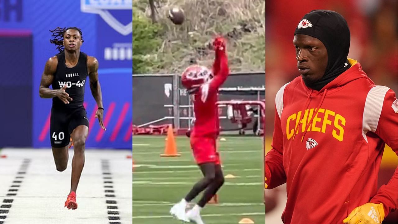 NFL fans troll Chiefs after Xavier Worthy drops pass during rookie camp