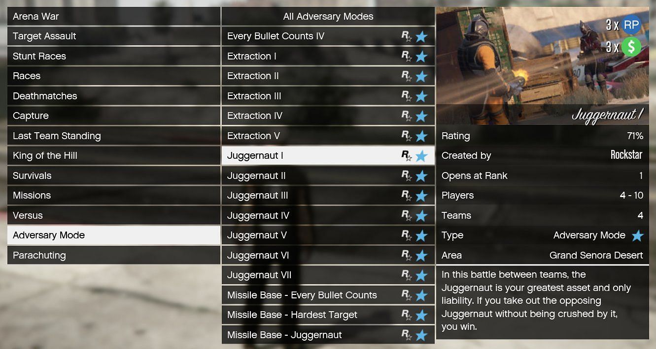 The Adversary Mode playlist (Image via X/@TezFunz2)