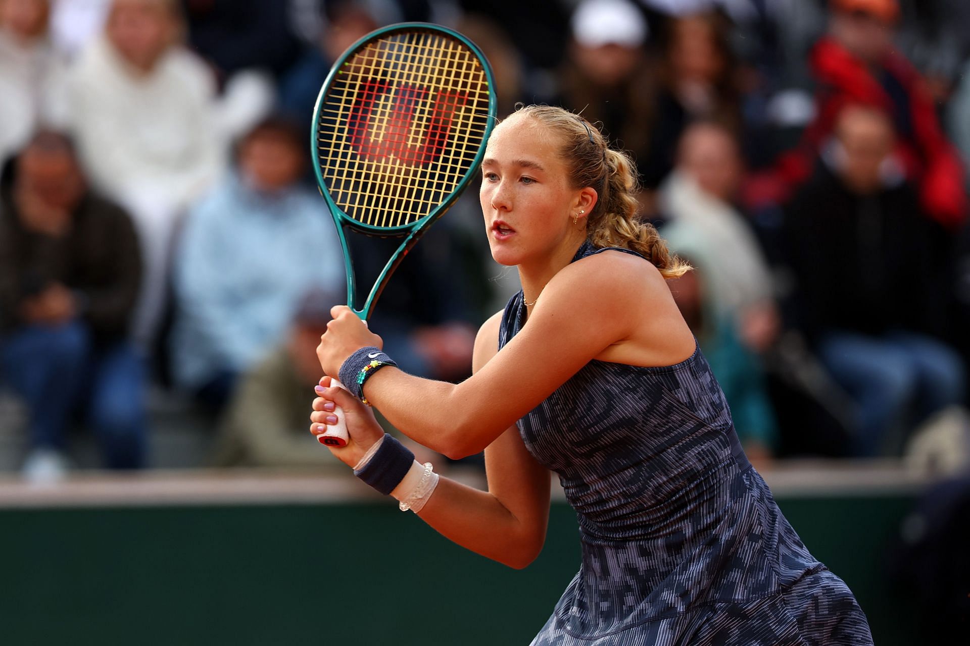 Mirra Andreeva at the 2024 French Open. (Photo: Getty)