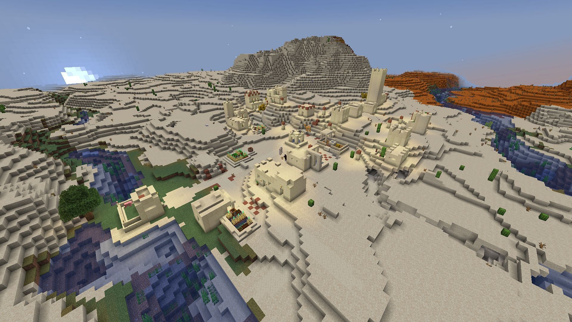Structures such as villages are the best place to find beetroot seeds (Image via Mojang)