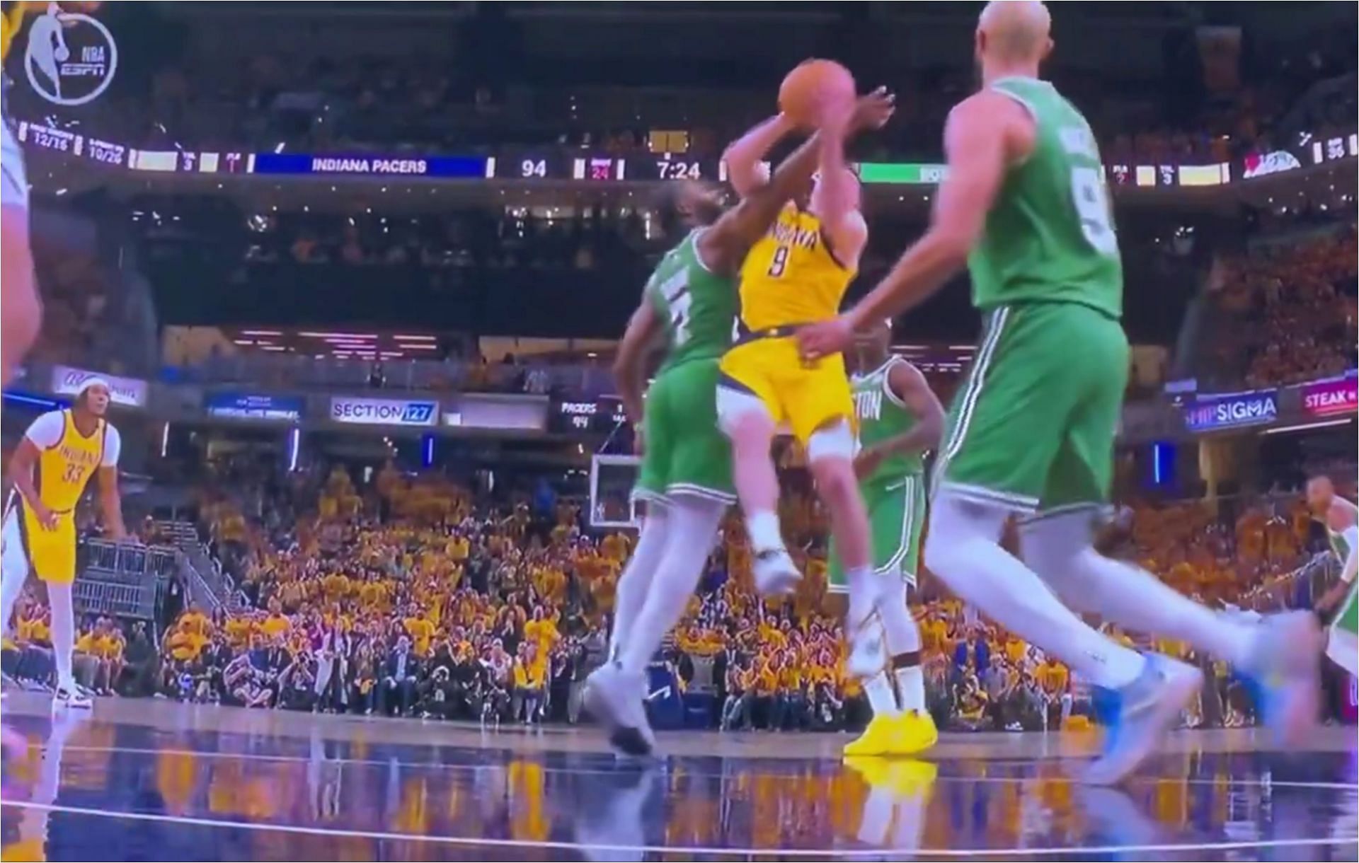 Fans outraged as Jaylen Brown avoids flagrant for hard hit on TJ McConnell