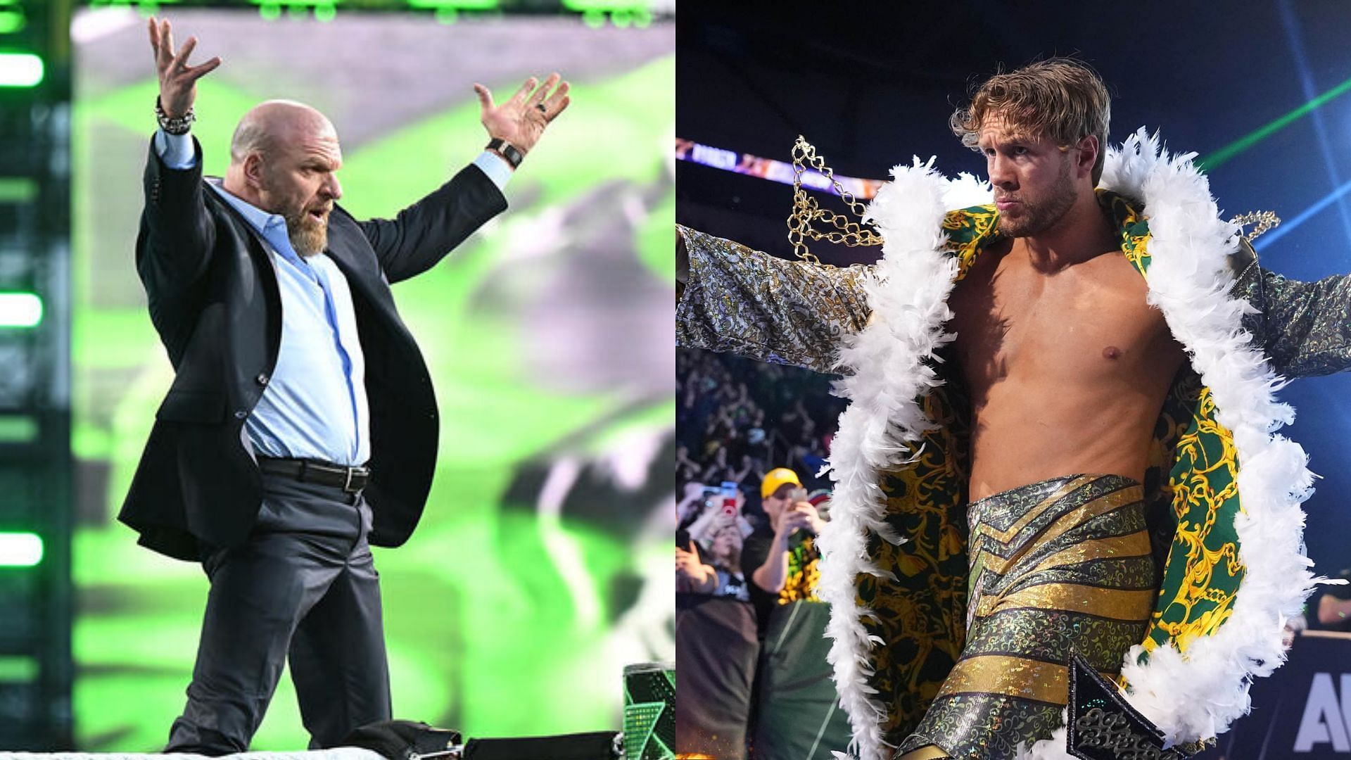 Will Ospreay recently fired some direct shots at Triple H [Photos courtesy of WWE and AEW