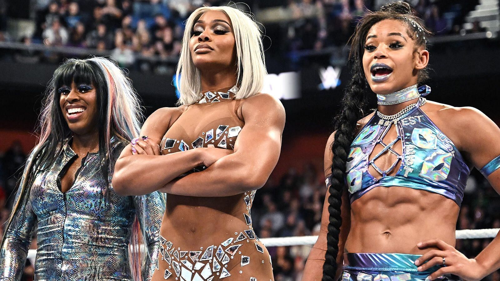Naomi, Jade Cargill, and Bianca Belair on WWE SmackDown.