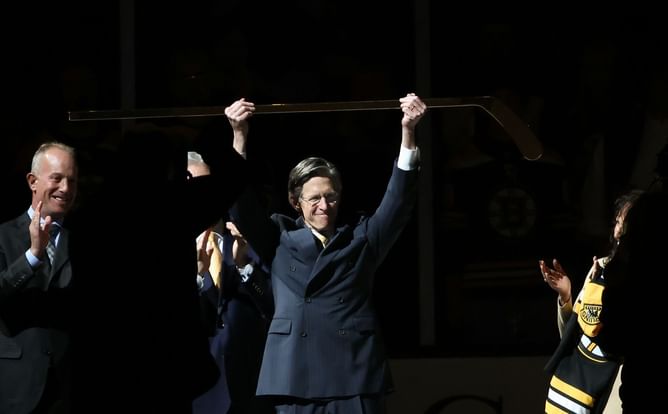 Watch: Retiring Bruins announcer Jack Edwards calls referee Steve Kozari a coward on live TV