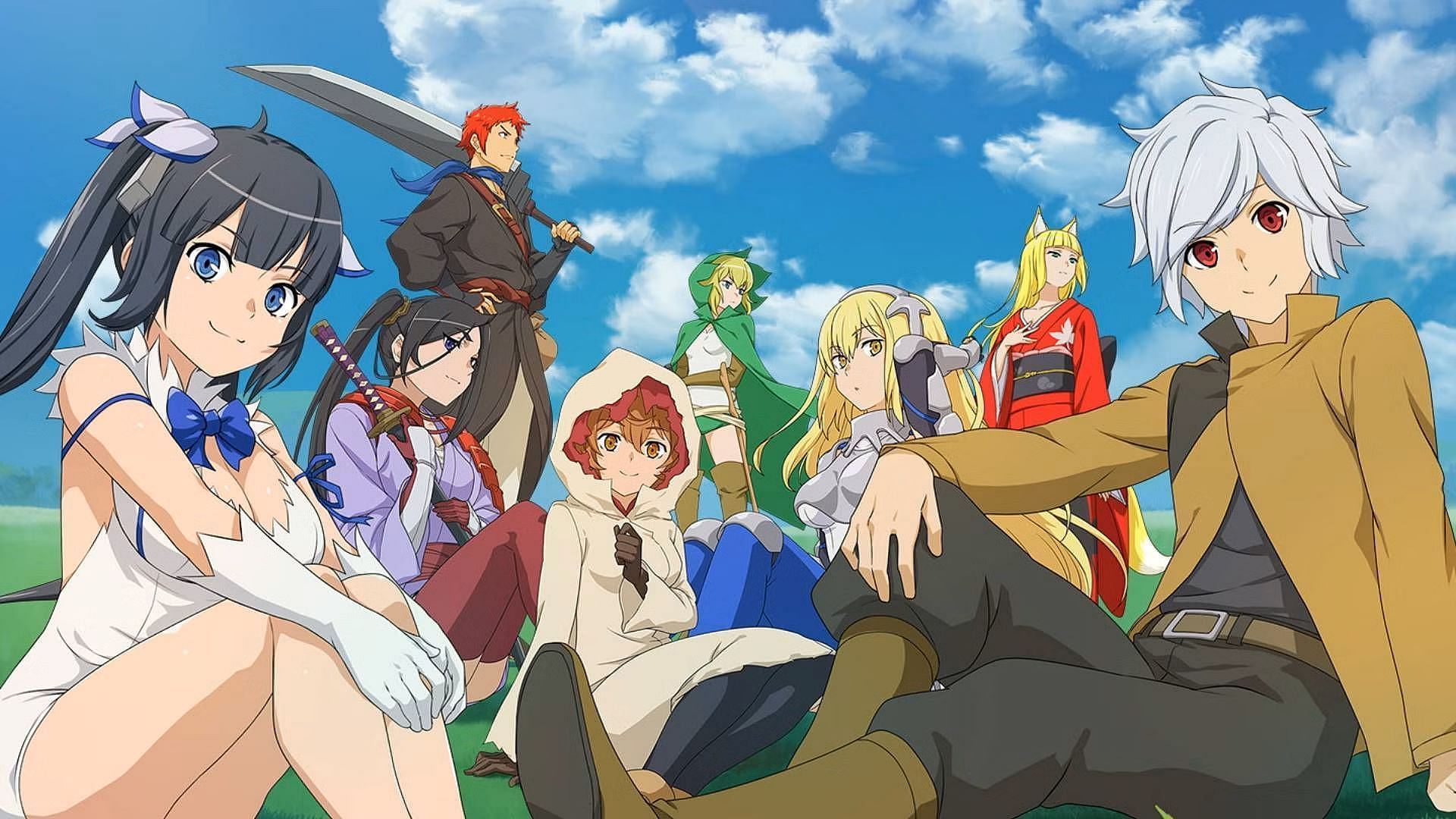 Bell and other important characters from the Danmachi anime (Image via J.C. Staff)