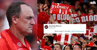 "Best player in the AFL", "Absolute gun" - Fans in awe as high-flying 23-year-old fires Sydney Swans to victory against Western Bulldogs