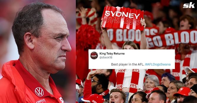 "Best player in the AFL", "Absolute gun" - Fans in awe as high-flying 23-year-old fires Sydney Swans to victory against Western Bulldogs
