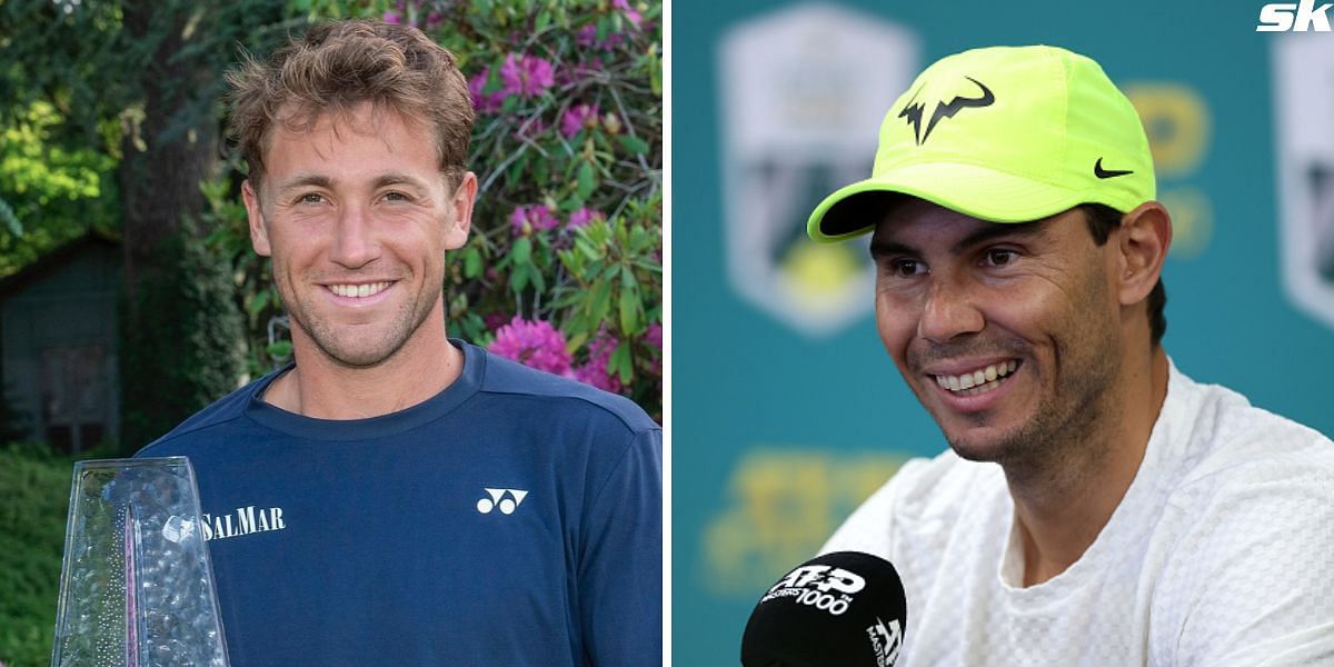 Casper Ruud (L) and Rafael Nadal (R) [Source: Casper Ruud/ Instagram ; Getty Images]