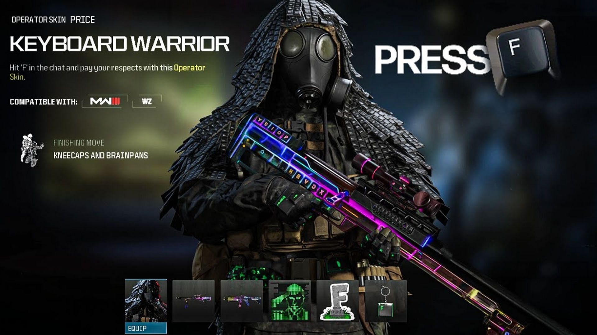 The price of the Press F bundle is 1800 COD points (image via Activision)