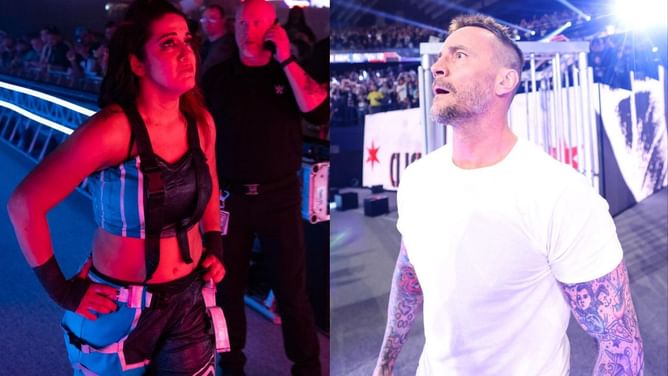 [Photo] CM Punk plays a prank on Bayley while being trapped at WWE HQ