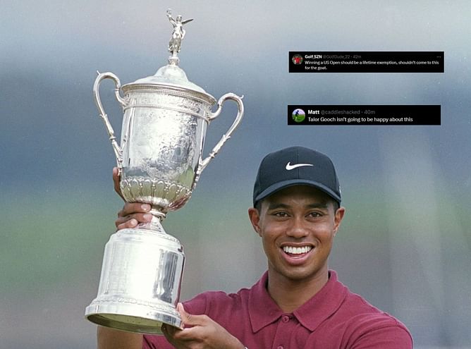 “Talor Gooch isn’t going to be happy about this”, “Shouldn’t come to this for the GOAT” - Fans react as Tiger Woods gets special entry for US Open