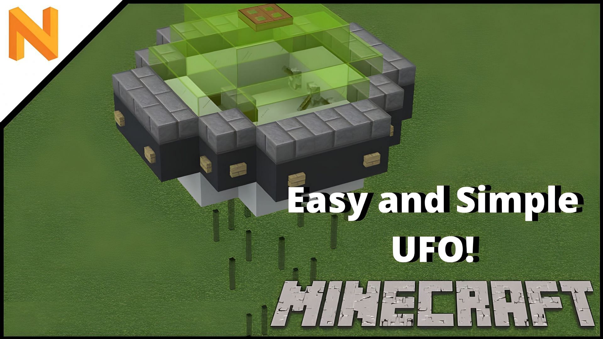 Easy and Simple Floating UFO (Image via Mojang Studios || YouTube/NightFall-Gaming)