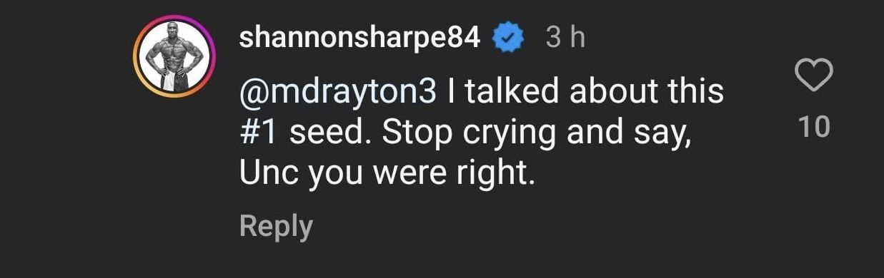 Shannon Sharpe&#039;s response to critics