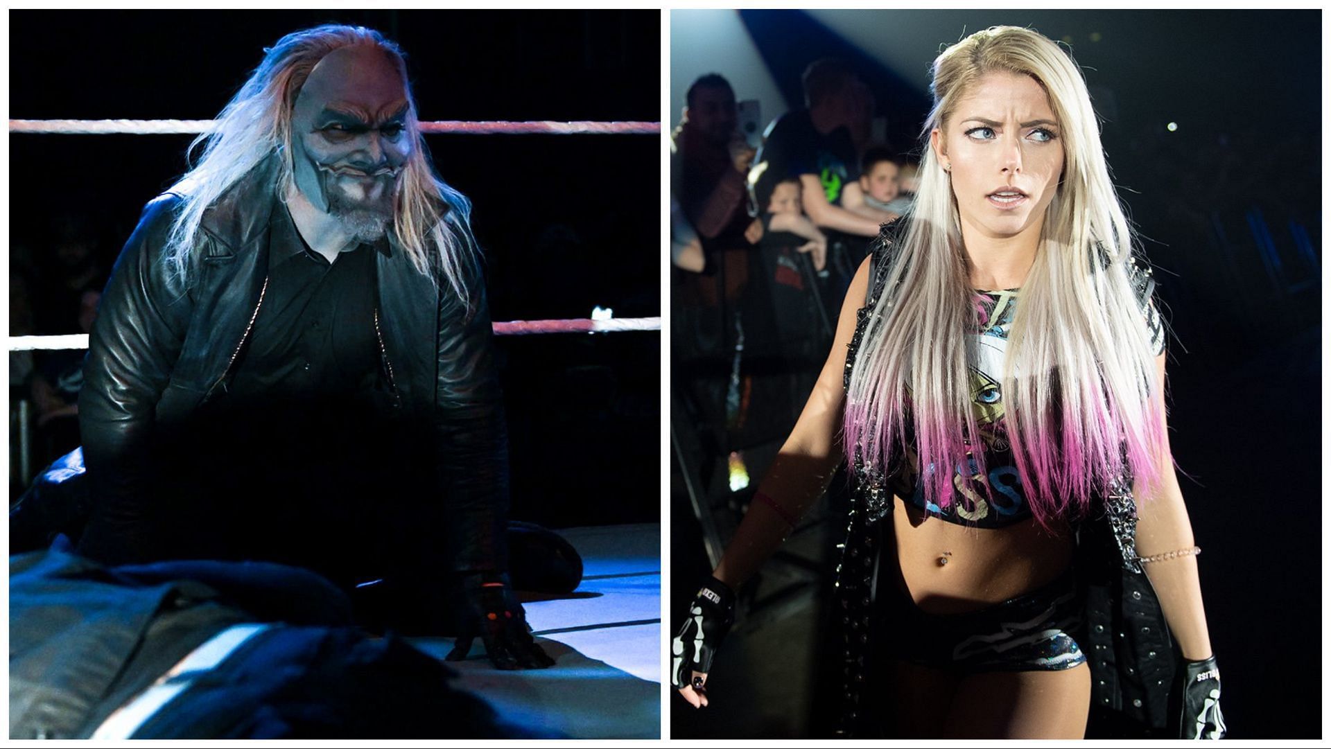 Uncle Howdy in the WWE ring, Alexa Bliss heads to the ring for a match