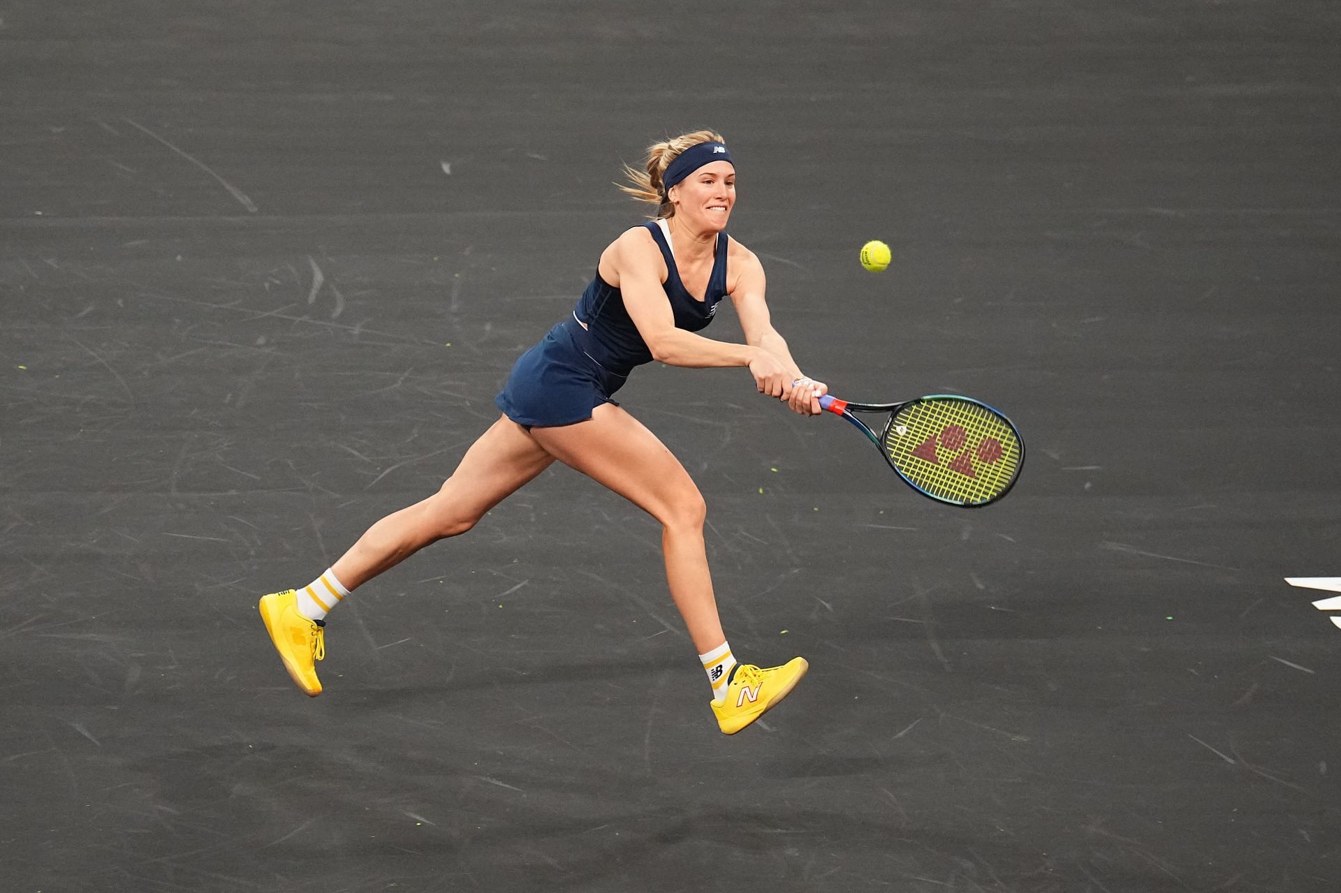 Eugenie Bouchard in action at The Netflix Slam