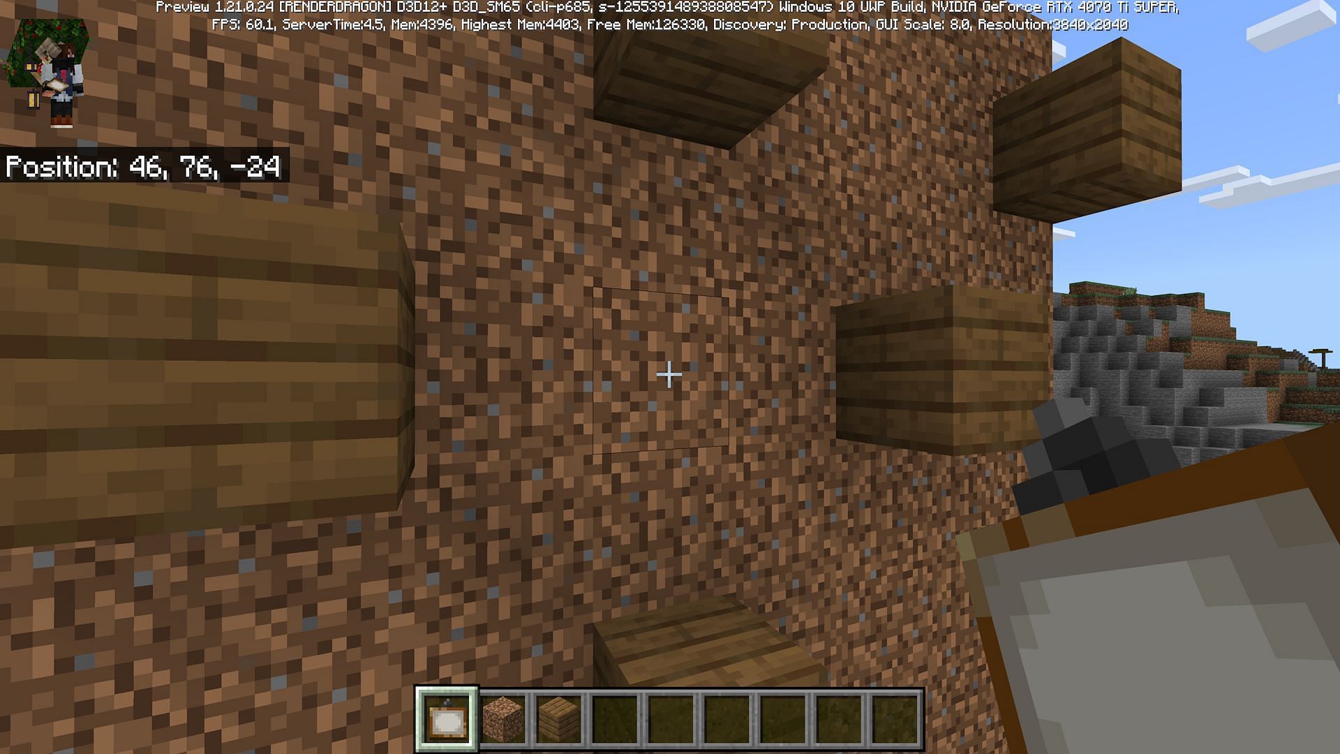 Placing a painting on the right block should stop smaller painting from appearing (Image via Mojang)