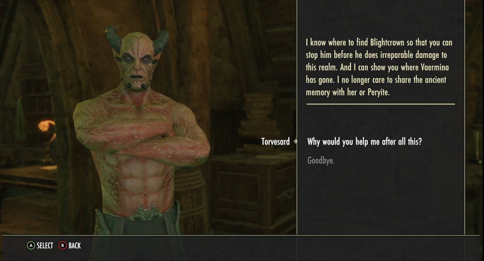 Good ol&#039; Torvesard, always so helpful (Image via ZeniMax Online)