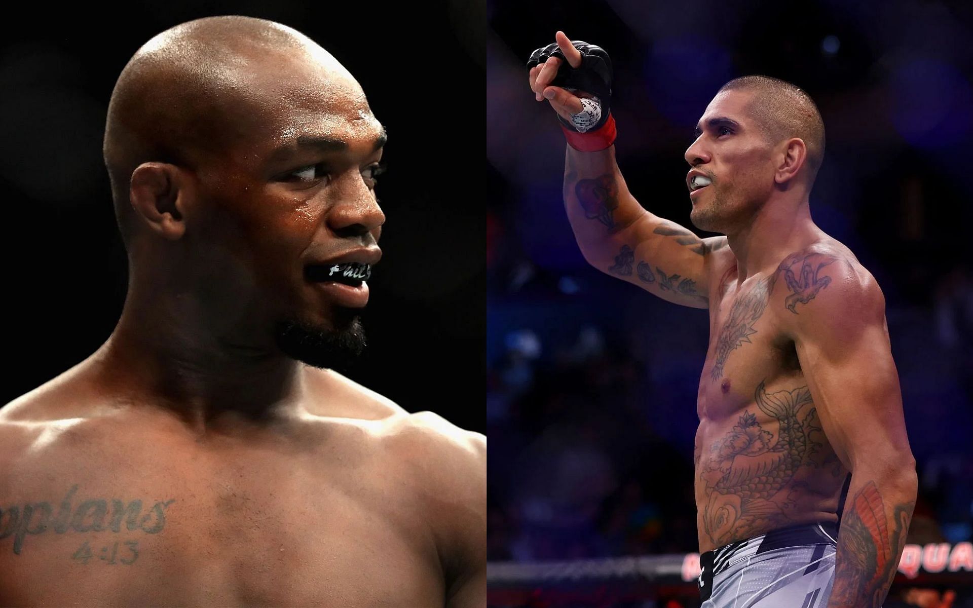 UFC CEO Dana White sheds light on Jon Jones (left) sharing interest in facing Alex Pereira (right) [Images Courtesy: @GettyImages]