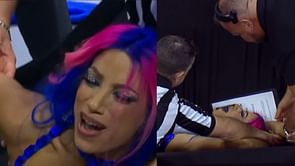 Medical team rushes to check on Mercedes Mone (fka Sasha Banks) after she was put through a table