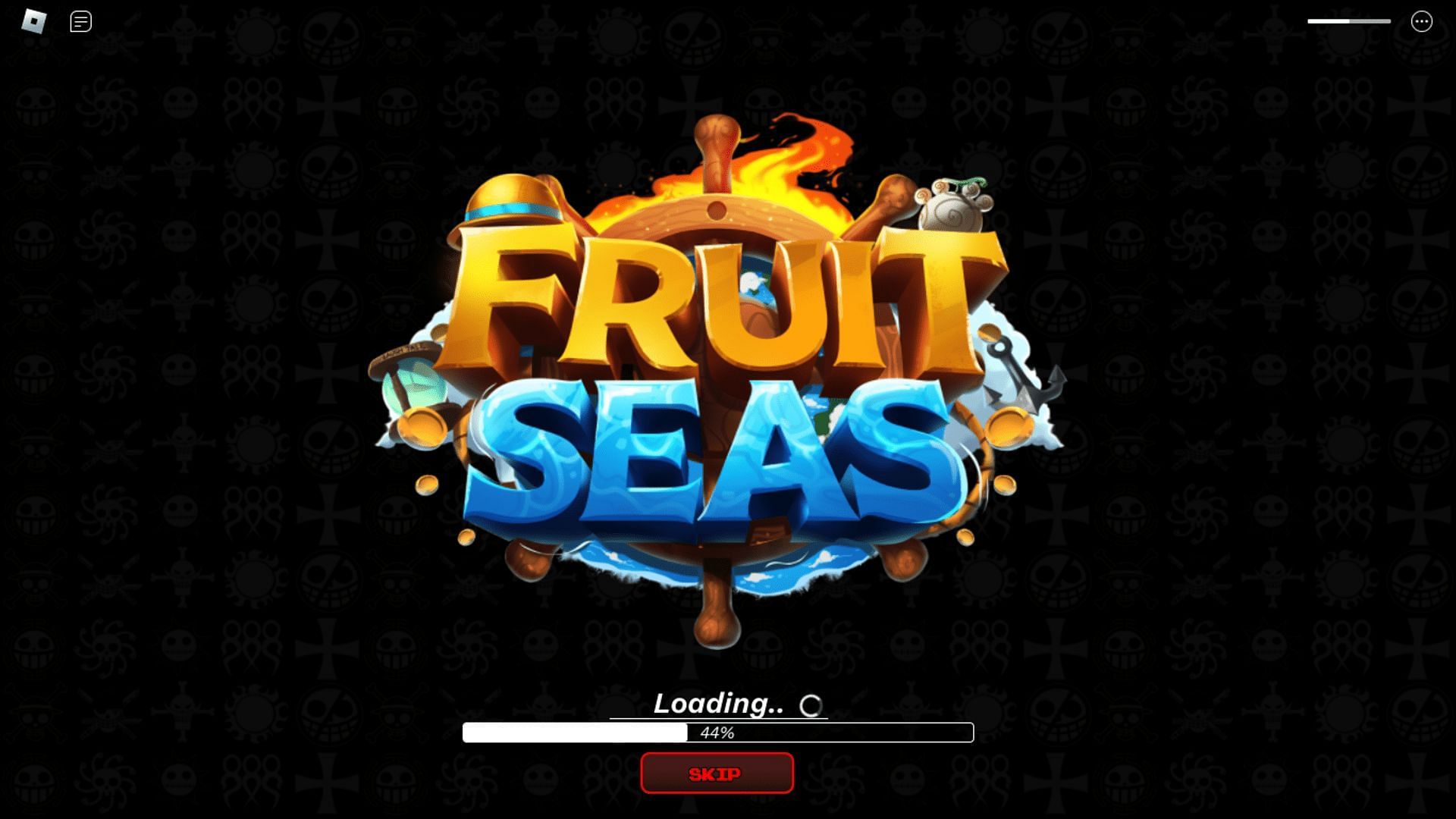 The loading screen in Fruit Seas (Image via Roblox)