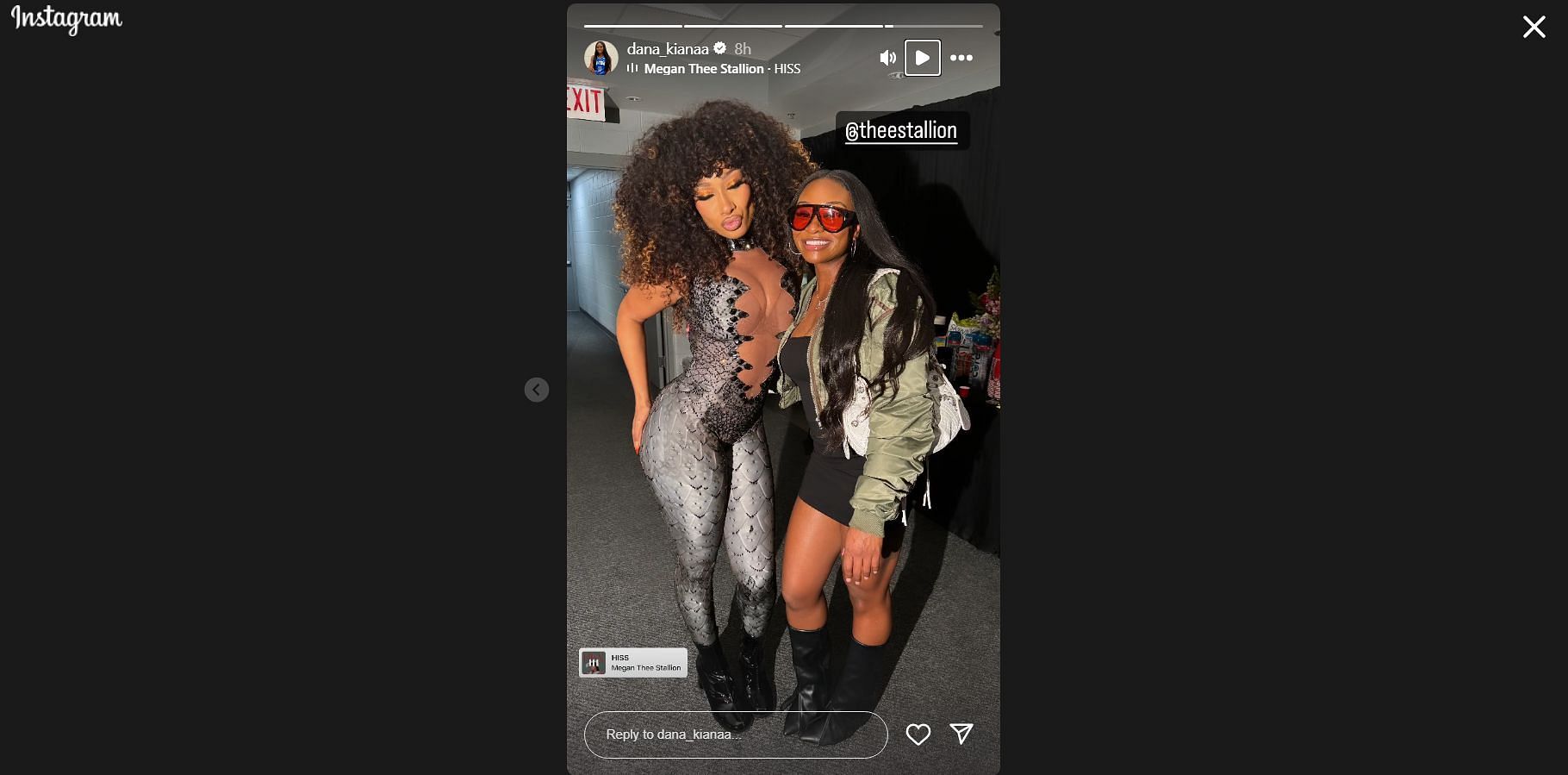 Dana Evans met Megan Thee Stallion during her tour