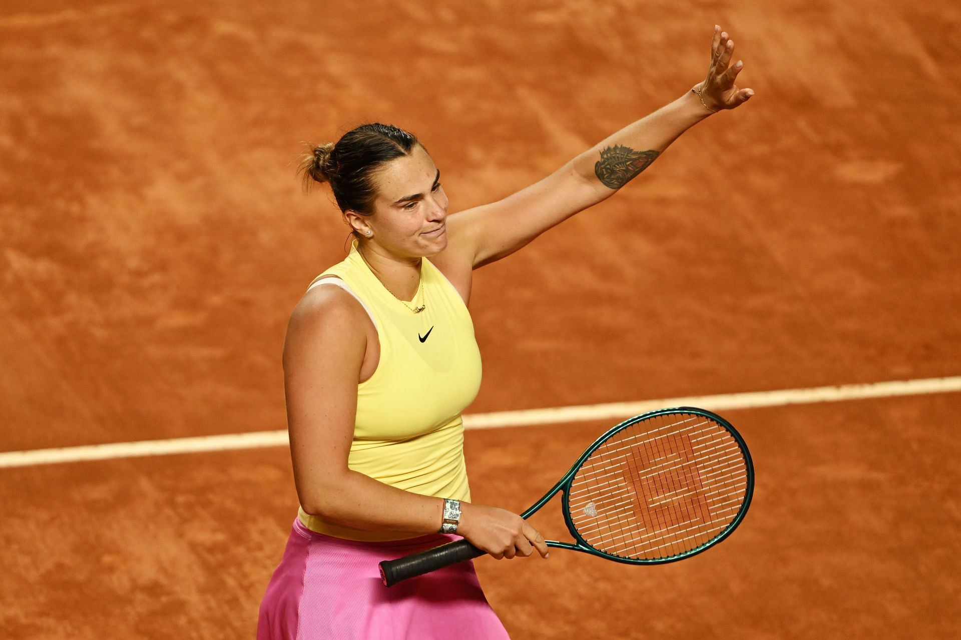 Aryna Sabalenka at the 2024 Italian Open.