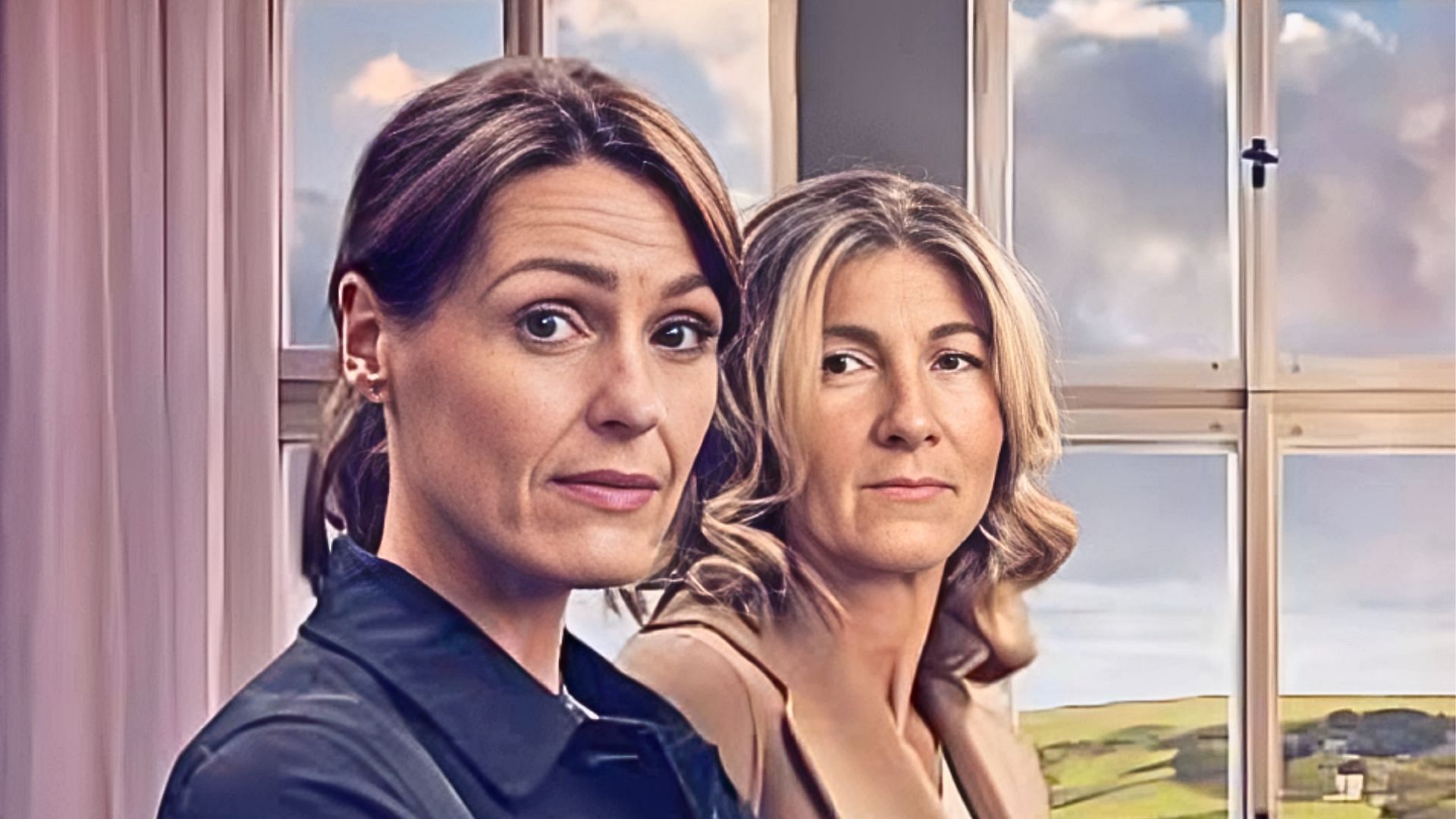 Suranne Jones and Eve Best play sisters Becca and Rosaline in Maryland (Image via PBS)