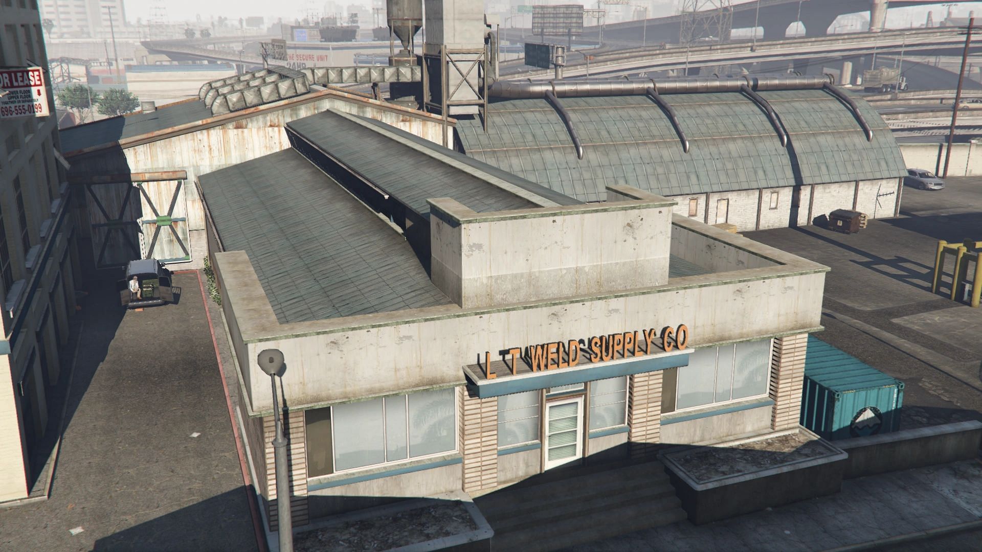 Lester&#039;s Warehouse is an easily-recognizable landmark (Image via GTA Wiki)