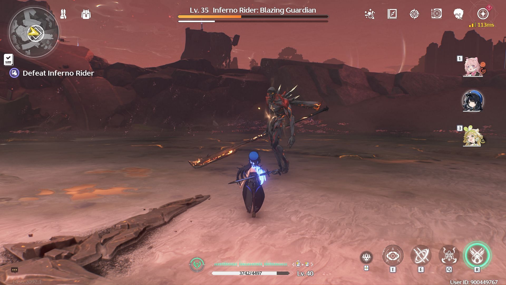 Inferno Rider when standing (Image via Kuro Games)