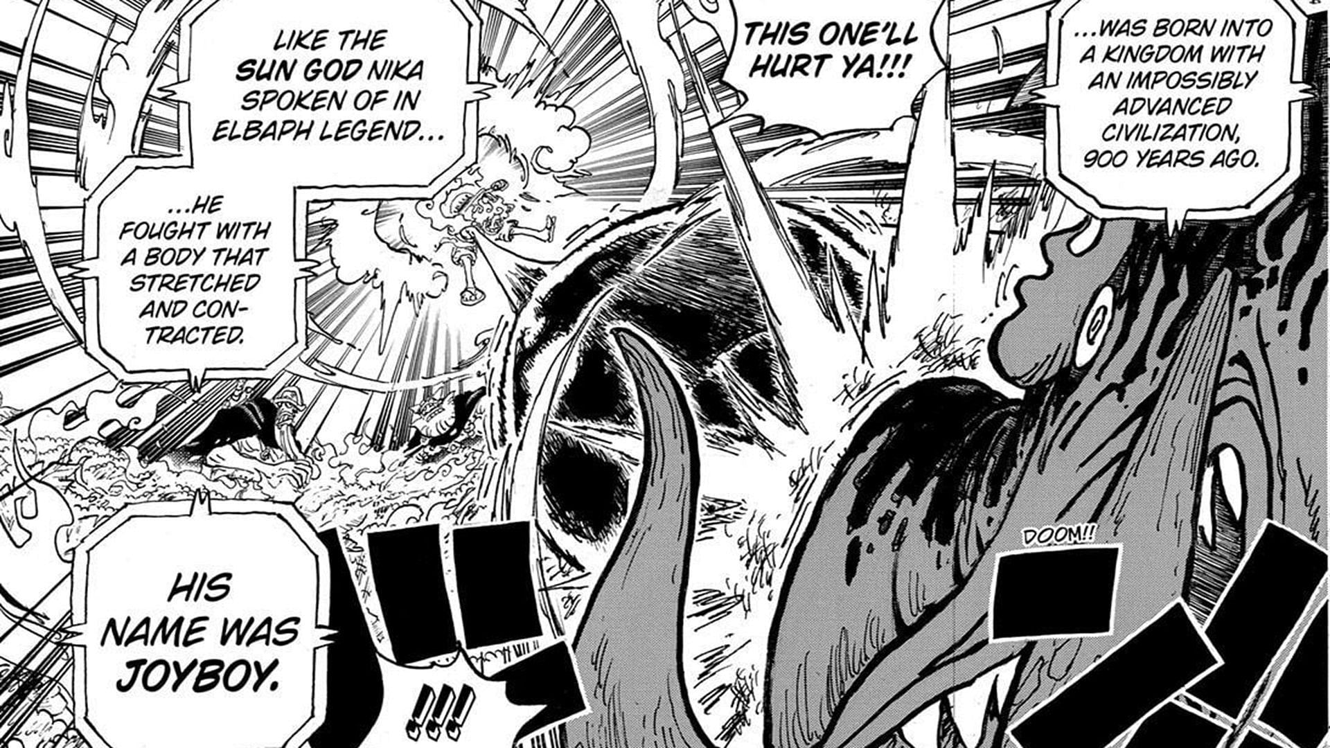 Joy Boy could use the same Nika-like powers that Luffy currently wields (Image via Shueisha)