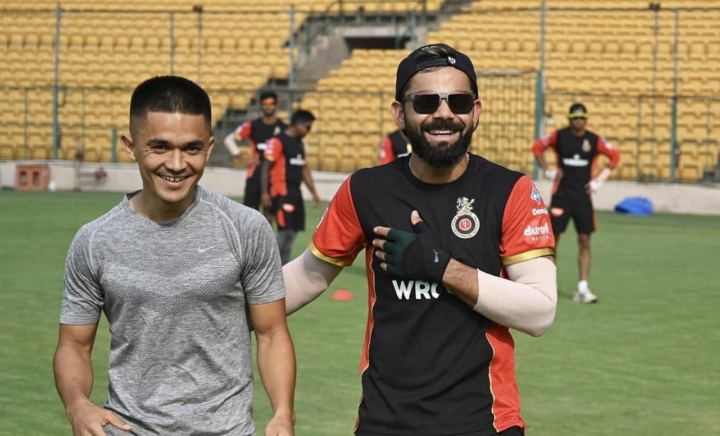 Virat Kohli and Sunil Chhetri