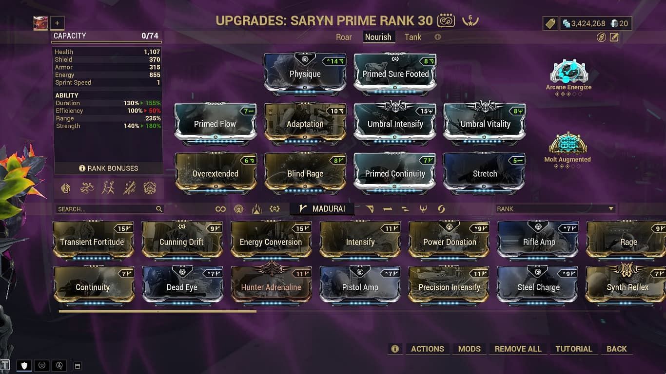 Ability Range is the most important stat for Saryn (Image via Digital Extremes)
